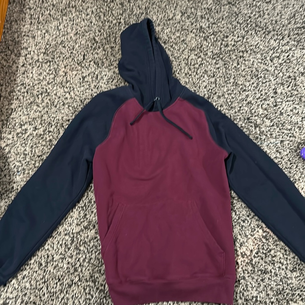 Black and maroon hoodie